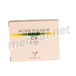 Acide foliqueCCD 0,4 mg comprimé LABORATOIRE CCD (FRANCE)
