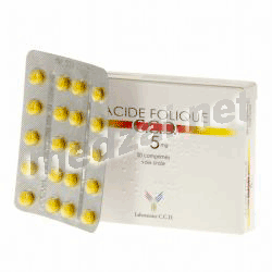 Acide foliqueCCD 5 mg comprimé LABORATOIRE CCD (FRANCE)