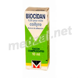 Biocidan  collyre MENARINI FRANCE (FRANCE) Posologie et mode d