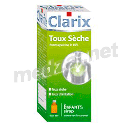 Clarix toux seche pentoxyverine0,15 % ENFANTS сироп COOPER (ФРАНЦИЯ)