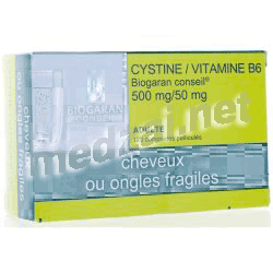 Cystine / vitamine b6BIOGARAN CONSEIL 500 mg/50 mg таб., покр. плен. обол. BIOGARAN (ФРАНЦИЯ)