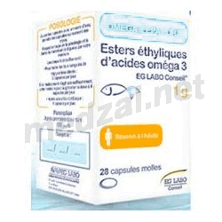 Esters ethyliques d’acides omega 3EG LABO CONSEIL 1 g капс. мягкие EG LABO - LABORATOIRES EUROGENERICS (ФРАНЦИЯ)