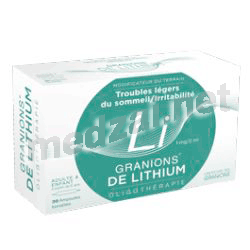 Granions de lithium1 mg/ 2 ml solution buvable GRANIONS (MONACO)