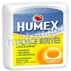 Humex gorge irritee lidocaine gomme LABORATOIRES URGO HEALTHCARE (FRANCE)