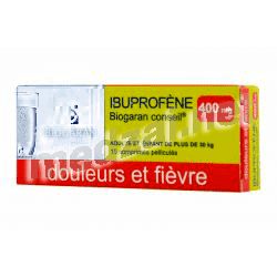 Ibuprofene  comprimé pelliculé BIOGARAN (FRANCE) Posologie et mode d