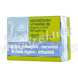 Magnesium/vitamine b6BIOGARAN CONSEIL 48 mg/5 mg comprimé pelliculé BIOGARAN (FRANCE)