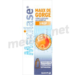 Maxilase maux de gorge alpha-amylase200 U.CEIP/ml сироп Санофи-Авентис Франс (ФРАНЦИЯ)