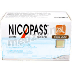 NicopassREGLISSE MENTHE 2,5 mg SANS SUCRE pastille PIERRE FABRE MEDICAMENT (FRANCE)