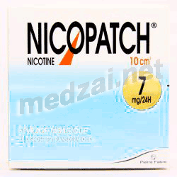 Nicopatch7 mg/24 h трансдермальная терапевтическая система (ТТС) Пьер Фабр Медикамент (ФРАНЦИЯ)