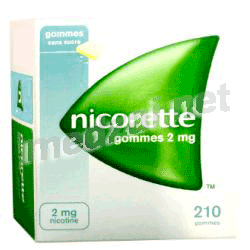 Nicorette2 mg SANS SUCRE gomme à mâcher JOHNSON & JOHNSON SANTE BEAUTE FRANCE (FRANCE)