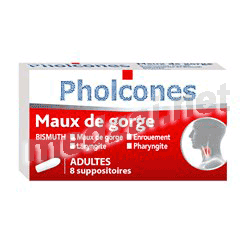 Pholcones bismuth  suppositoire COOPER (FRANCE) Posologie et mode d