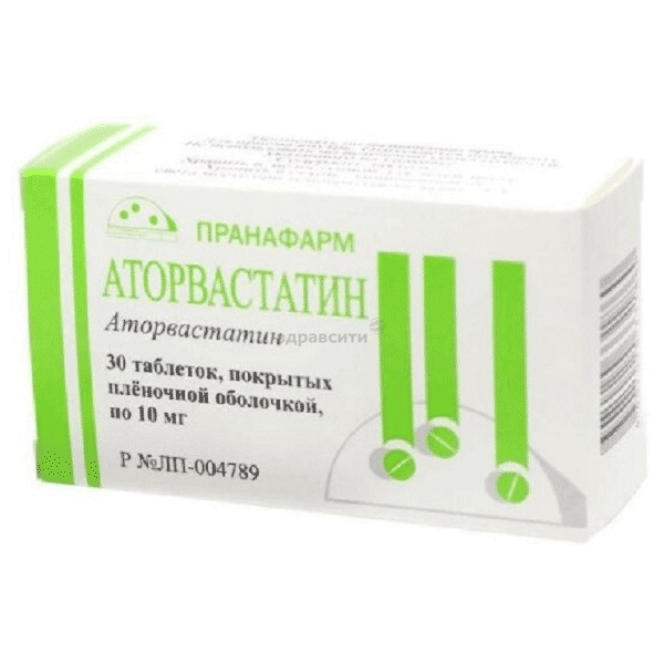 Аторвастатин comprimé pelliculé OOO "PRANAFARM" (Fédération de Russie)