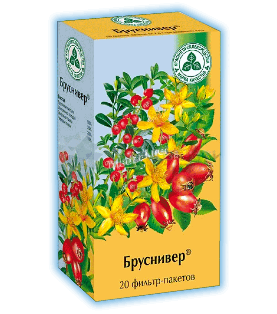 Бруснивер mélange de plantes pour tisane AO "Krasnogorsklexredstva" (Fédération de Russie)