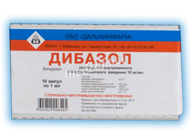Дибазол solution injectable (IM - IV) OAO "DALHIMFARM" (Fédération de Russie)