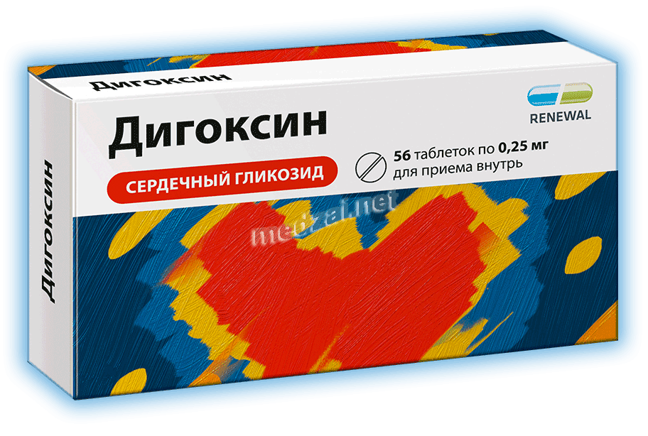 Дигоксин comprimé AO PFK "Obnovlenie" (Fédération de Russie)