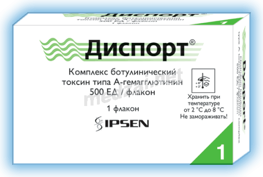 Диспорт лиофилизат для приготовления раствора для инъекций; Ипсен Фарма (ФРАНЦИЯ)