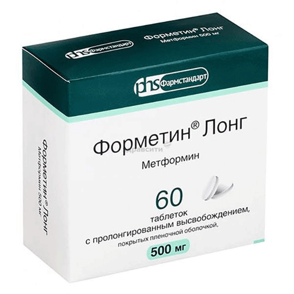 Formetin  comprimé pelliculé à libération prolongée PHS-Tomskhimpharm JSC (Fédération de Russie) Posologie et mode d