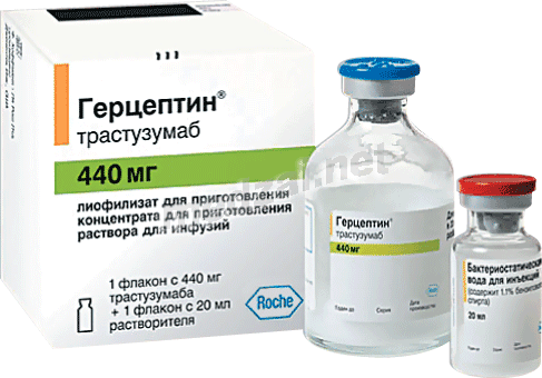Герцептин lyophilisat pour préparation injectable (perfusion) F. Hoffmann-La Roche Ltd (Suisse)