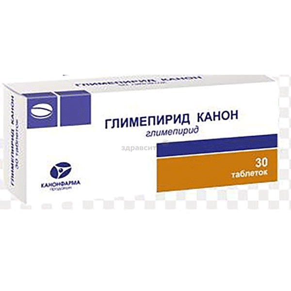 ГлимепиридКанон comprimé Canonpharma Production, JSC (Fédération de Russie)