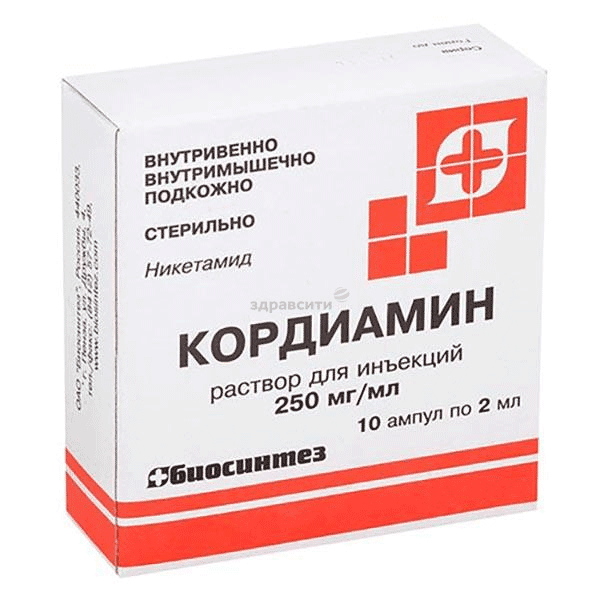 Кордиамин solution injectable JSC Biosintez (Fédération de Russie)