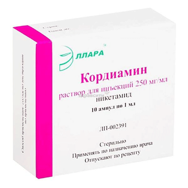 Кордиамин solution injectable ELLARA MC ООО (Fédération de Russie)