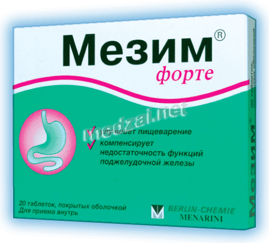 Mezym<sup>®</sup>  comprimé enrobé BERLIN-CHEMIE (Fédération de Russie) Posologie et mode d