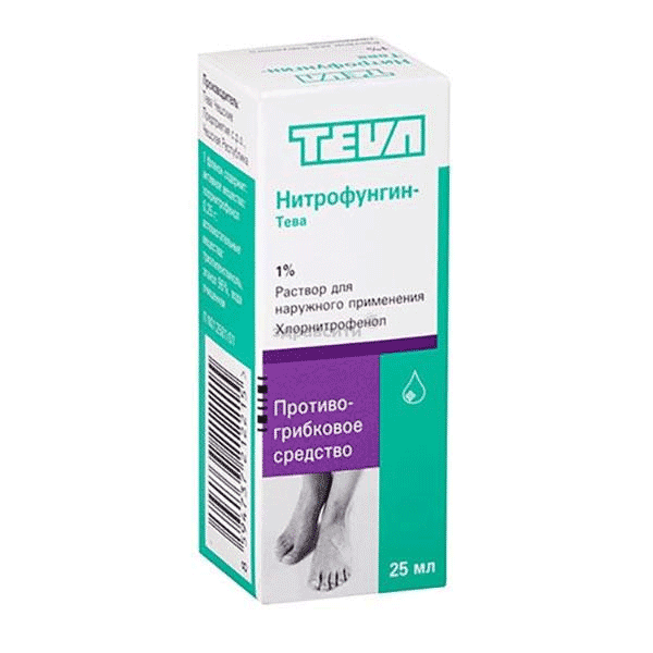 Нитрофунгин-Тева solution pour application cutanée TEVA Pharmaceutical Industries (Israël)
