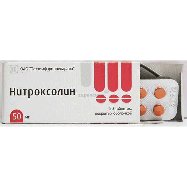 Nitroxoline  comprimé enrobé JSC "TATCHEMPHARMPREPARATY" (Fédération de Russie) Posologie et mode d