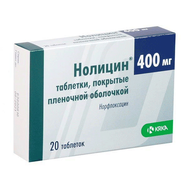 Нолицин comprimé pelliculé KRKA (SLOVENIE)
