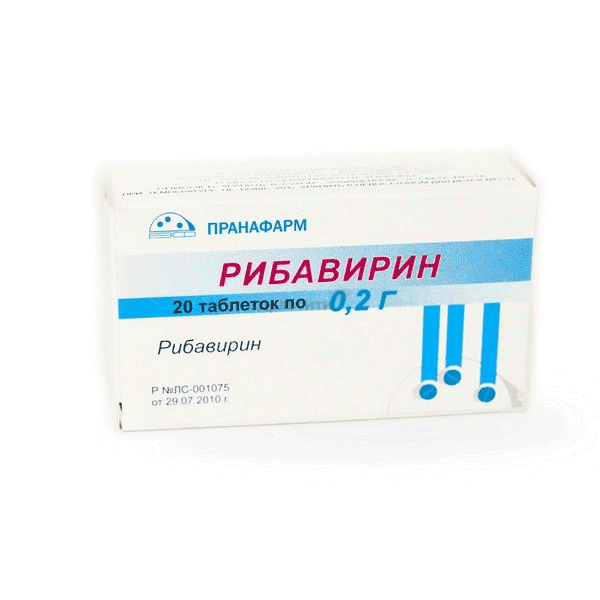 Рибавирин comprimé OOO "PRANAFARM" (Fédération de Russie)