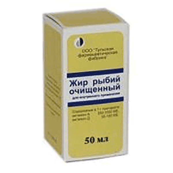 Рыбий жирочищенный для внутреннего применения huile buvable OOO "Toulskaya farmaçevticheskaya fabrika" (Fédération de Russie)