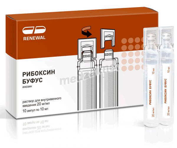 Рибоксинбуфус solution injectable (IV) AO PFK "Obnovlenie" (Fédération de Russie)
