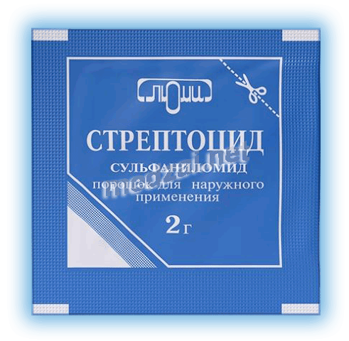 Стрептоцид poudre pour application cutanée OOO "Toulskaya farmaçevticheskaya fabrika" (Fédération de Russie)
