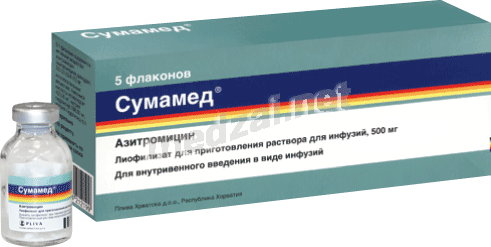 Сумамед lyophilisat pour préparation injectable (perfusion) PLIVA HRVATSKA d.o.o. (Croatie)