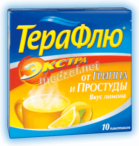 Theraflu<sup>®</sup> flu and cold extra  poudre pour solution buvable GlaxoSmithKline Consumer Healthcare (Fédération de Russie) Posologie et mode d