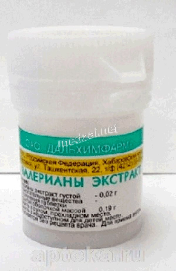 Valerianae extract  comprimé enrobé OAO "DALHIMFARM" (Fédération de Russie) Posologie et mode d