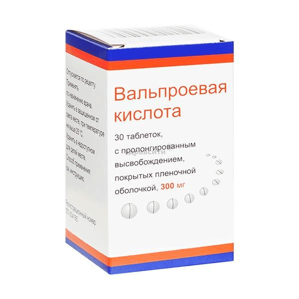 Вальпроевая кислота comprimé pelliculé à libération prolongée OOO "Farmaklab" (Fédération de Russie)