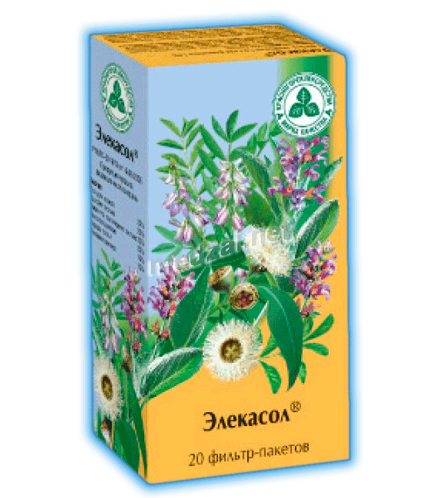 Элекасол mélange de plantes pour tisane AO "Krasnogorsklexredstva" (Fédération de Russie)