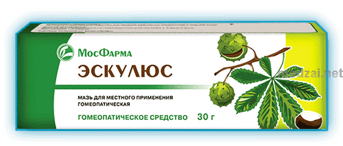 Aesculus  pommade pour application locale MosFarma (Fédération de Russie) Posologie et mode d