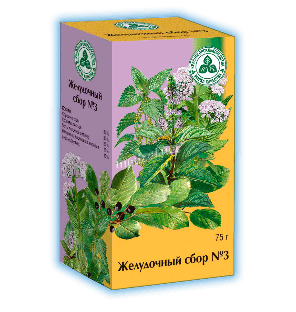 Желудочный сбор №3 mélange de plantes pour tisane AO "Krasnogorsklexredstva" (Fédération de Russie)