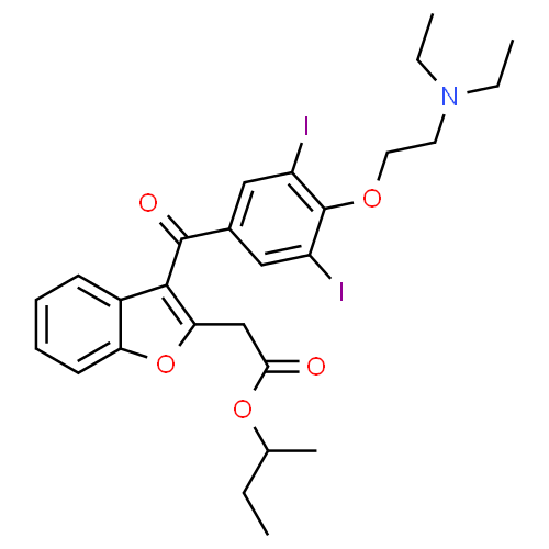 Budiodarone - Pharmacocinétique et effets indésirables. Les médicaments avec le principe actif Budiodarone - Medzai.net