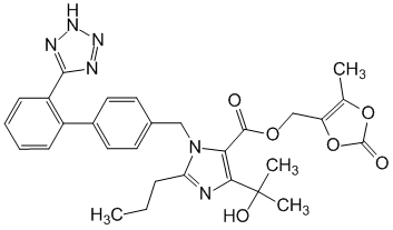 Olmésartan médoxomil - Pharmacocinétique et effets indésirables. Les médicaments avec le principe actif Olmésartan médoxomil - Medzai.net