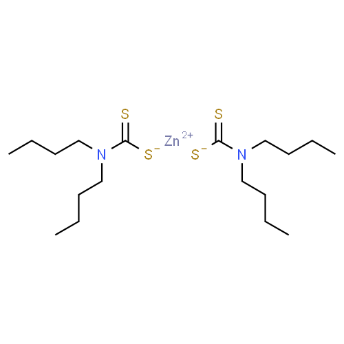 Zinc (dibutyldithiocarbamate de) - Pharmacocinétique et effets indésirables. Les médicaments avec le principe actif Zinc (dibutyldithiocarbamate de) - Medzai.net