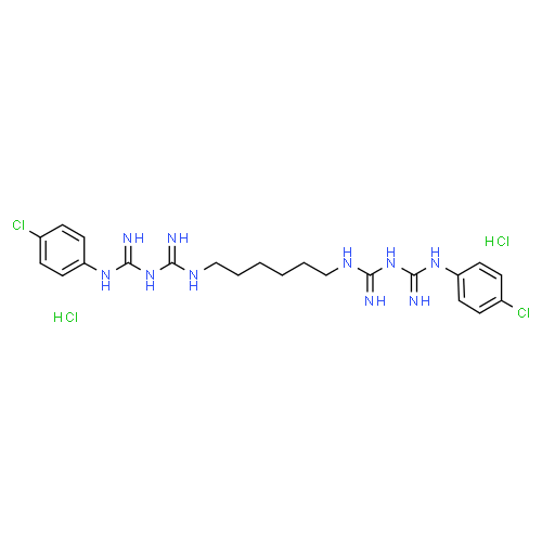 Chlorhexidine (gluconate de) - Pharmacocinétique et effets indésirables. Les médicaments avec le principe actif Chlorhexidine (gluconate de) - Medzai.net