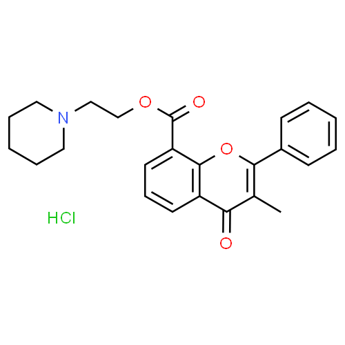 Flavoxate (chlorhydrate de) - Pharmacocinétique et effets indésirables. Les médicaments avec le principe actif Flavoxate (chlorhydrate de) - Medzai.net