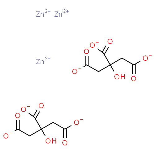 Zinc (citrate de) trihydraté - Pharmacocinétique et effets indésirables. Les médicaments avec le principe actif Zinc (citrate de) trihydraté - Medzai.net