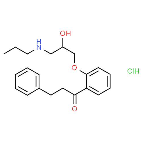Propafénone (chlorhydrate de) - Pharmacocinétique et effets indésirables. Les médicaments avec le principe actif Propafénone (chlorhydrate de) - Medzai.net