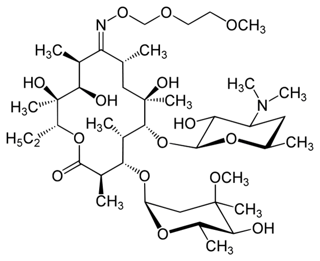 Roxithromycine - Pharmacocinétique et effets indésirables. Les médicaments avec le principe actif Roxithromycine - Medzai.net