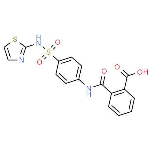 Phtalylsulfathiazol - Pharmacocinétique et effets indésirables. Les médicaments avec le principe actif Phtalylsulfathiazol - Medzai.net