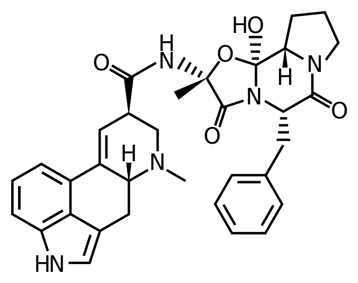 Эрготамин - фармакокинетика и побочные действия. Препараты, содержащие Эрготамин - Medzai.net